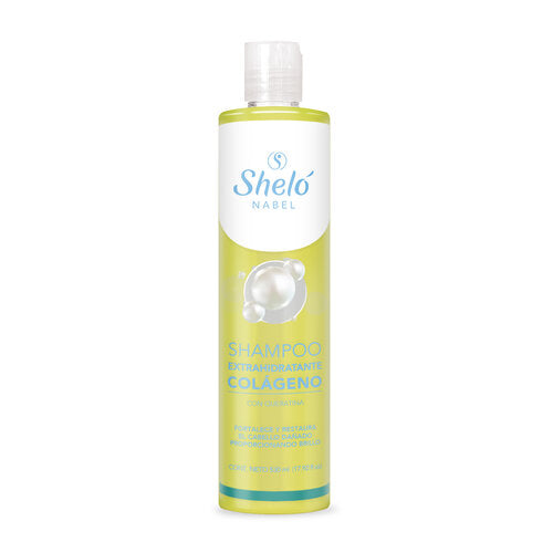 Shelo Nabel Shampoo Extra hidratante Colágeno - Con queratina. Auxiliar en la restauración de las fibras capilares, brindando hidratación y fuerza al cabello, gracias a las propiedades del colágeno y la queratina. Ideal como complemento para tratamientos alisantes y antifrizz.