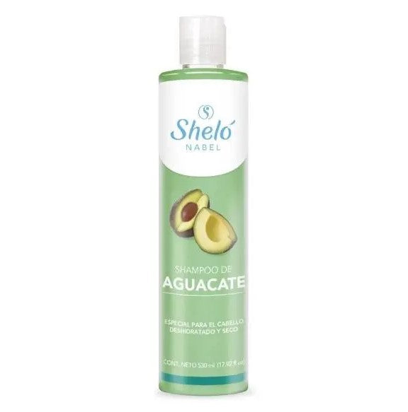 Shelo Nabel Shampoo Aguacate - Cuidado Capilar Shelo Nabel Ingredientes: Agua purificada de manantial, extracto de aguacate, placenta, protector solar, vitamina C y ácido citrico. Presentacion: Net. Contents 17.92 fl oz. (530 ml) Code/ clave U56B