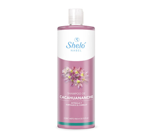 Shelo Nabel Shampoo Cacahuananche 950ml -  SHAMPOO DE CACAHUANANCHE Fortalecido con sangre de grado Evita la caÃ­da del cabello Repara las puntas secas Proporciona hÃºmedad y sedosidad Fortalece el folÃ­culo piloso Estimula el crecimiento Contiene extractos naturales Normaliza la secreciÃ³n de grasa Ayuda a calmar irritaciones del cuero cabelludo Revitaliza el cabello maltratado Cacahuananche 950ml